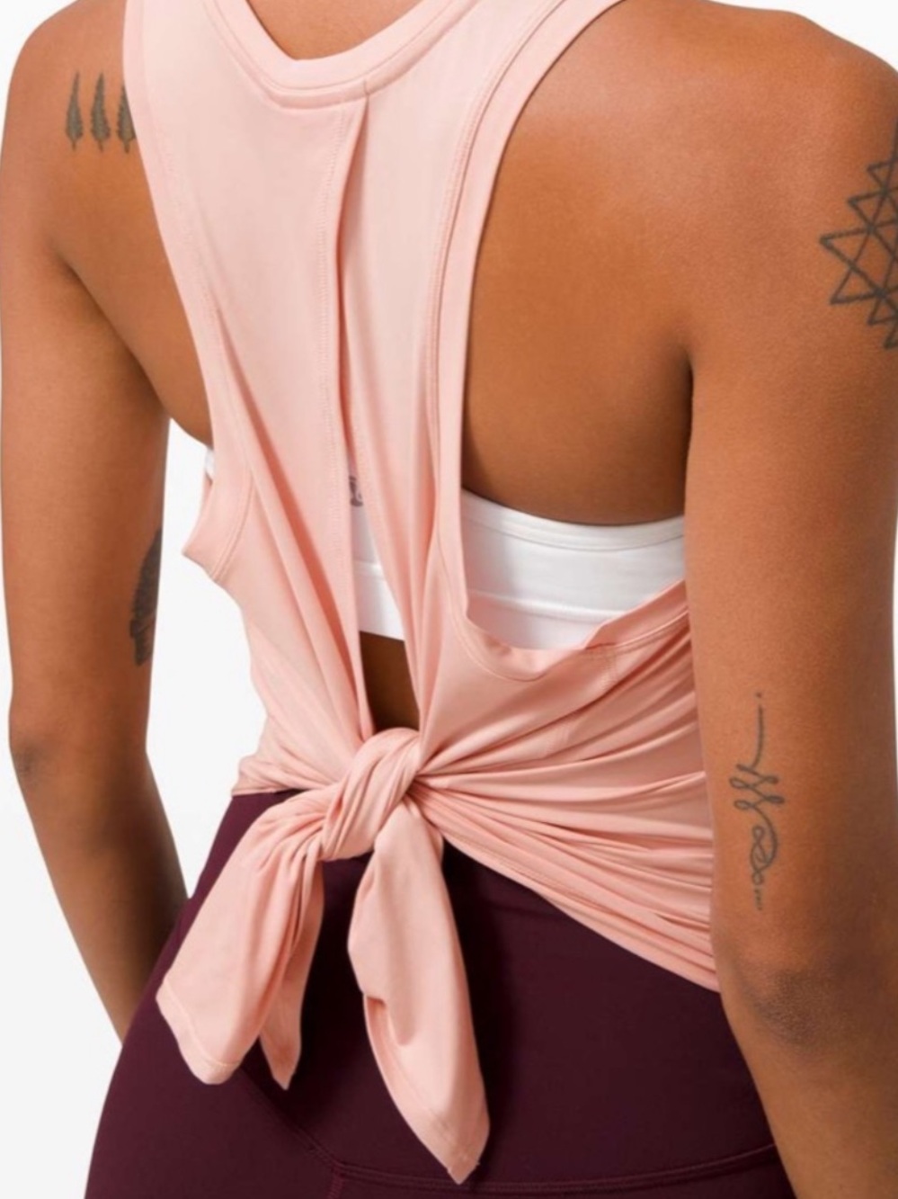 🆕 Lululemon | Pink Tie-Back Open-Back Tank | Size 6